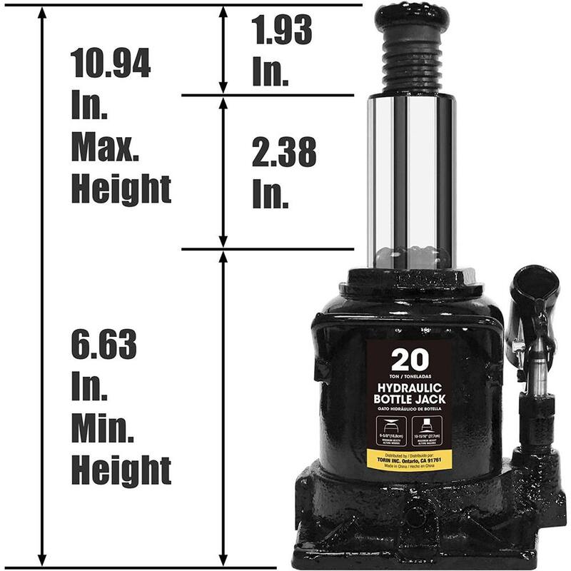 Big Red 20-Ton Low-Profile Bottle Jack - AT92007AB