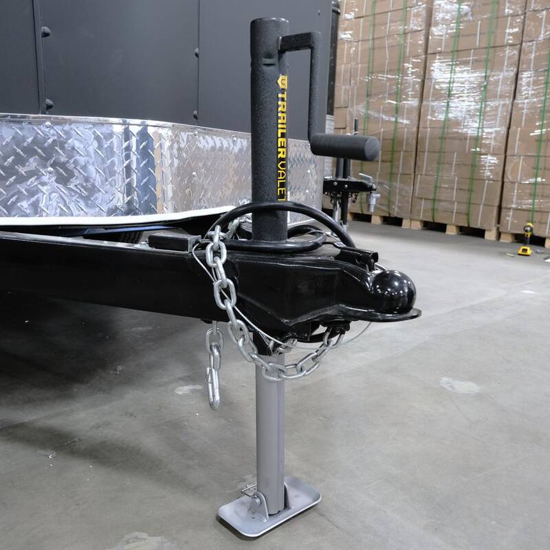Trailer Valet JXC2 2000 lbs. Load Cap. Side Wind Center Mounted Hand or Drill Jack with Black Powder Coating - JXC-2