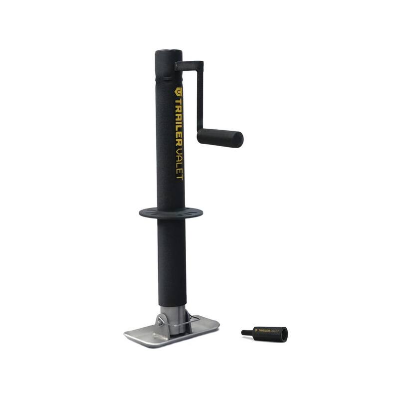 Trailer Valet JXC2 2000 lbs. Load Cap. Side Wind Center Mounted Hand or Drill Jack with Black Powder Coating - JXC-2