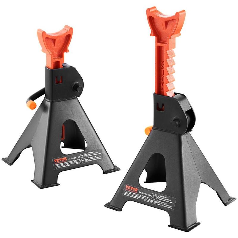 VEVOR Jack Stands, 3-Ton (6,000 lbs.) Capacity Car Jack Stands, 10.8-16.3 in. Adjustable Height, for lifting SUV, Pickup Truck - QJDZJD231AGVI2CF2V0-0802