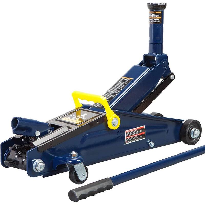 TCE 3-Ton Hydraulic Trolley Floor Jack with Extra Saddle, Blue - AT83006U