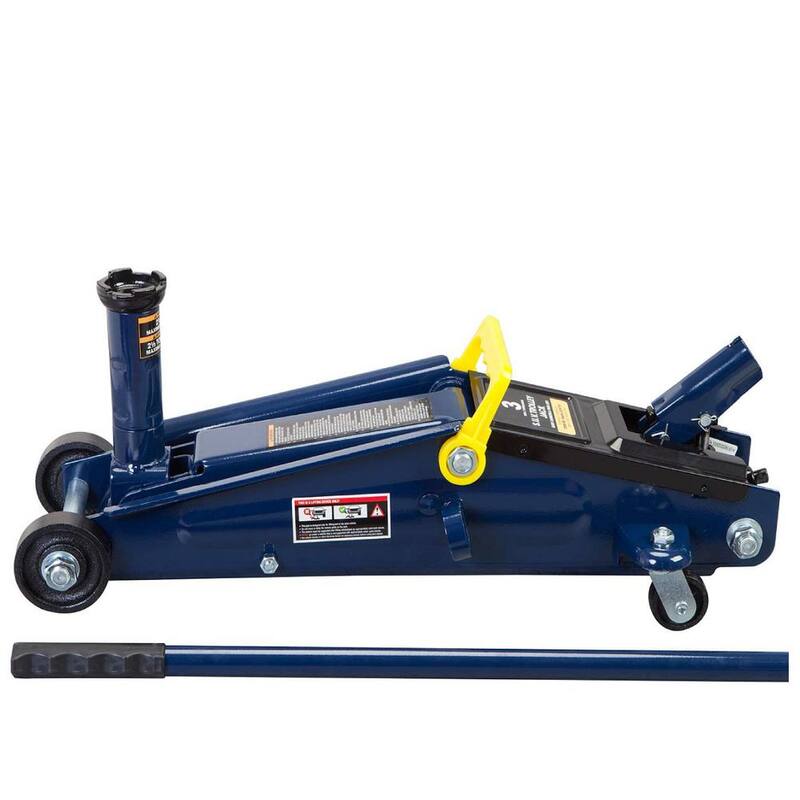 TCE 3-Ton Hydraulic Trolley Floor Jack with Extra Saddle, Blue - AT83006U