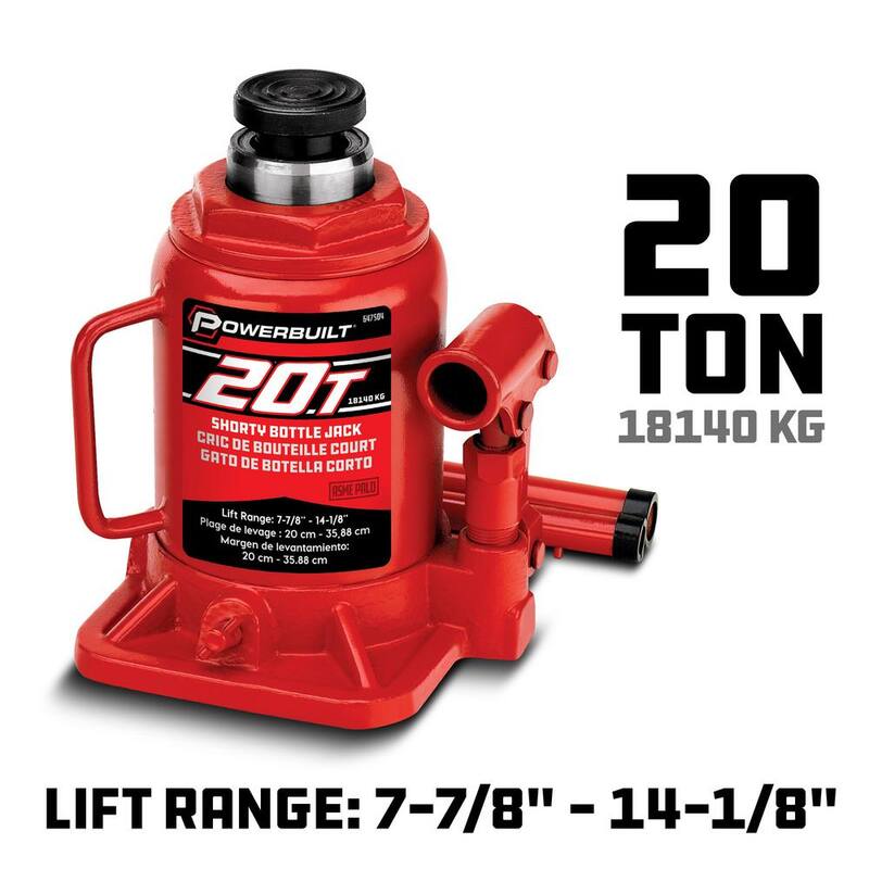 Powerbuilt 20 -Ton Shorty Bottle Jack - 647504