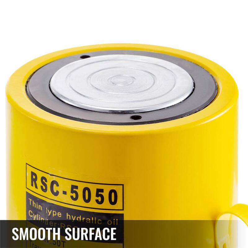 VEVOR 50-Ton 2 in. Stroke Hydraulic Cylinder Jack Solid Single Acting Hydraulic Ram Cylinder 50 mm Hydraulic Lifting Cylinders - QJD50T50MMSXYY001V0