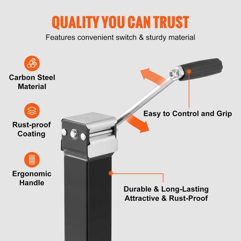 VEVOR Trailer Jack, Trailer Tongue Jack Welding-on 8,000 lb. Weight Capacity, Trailer Jack Stand with Handle for lifting - HJSTCQ8000LBS7XBXV0-802