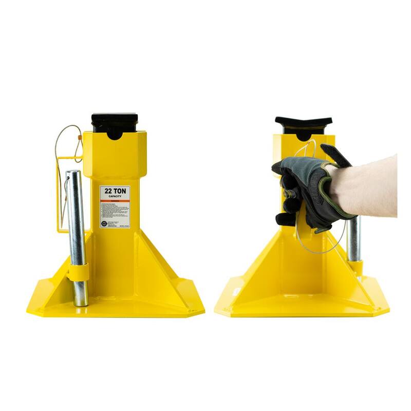 ESCO 22-Ton Heavy-Duty Jack Stands with Locking Support Pin, 1 Pair - 10455-PAIR