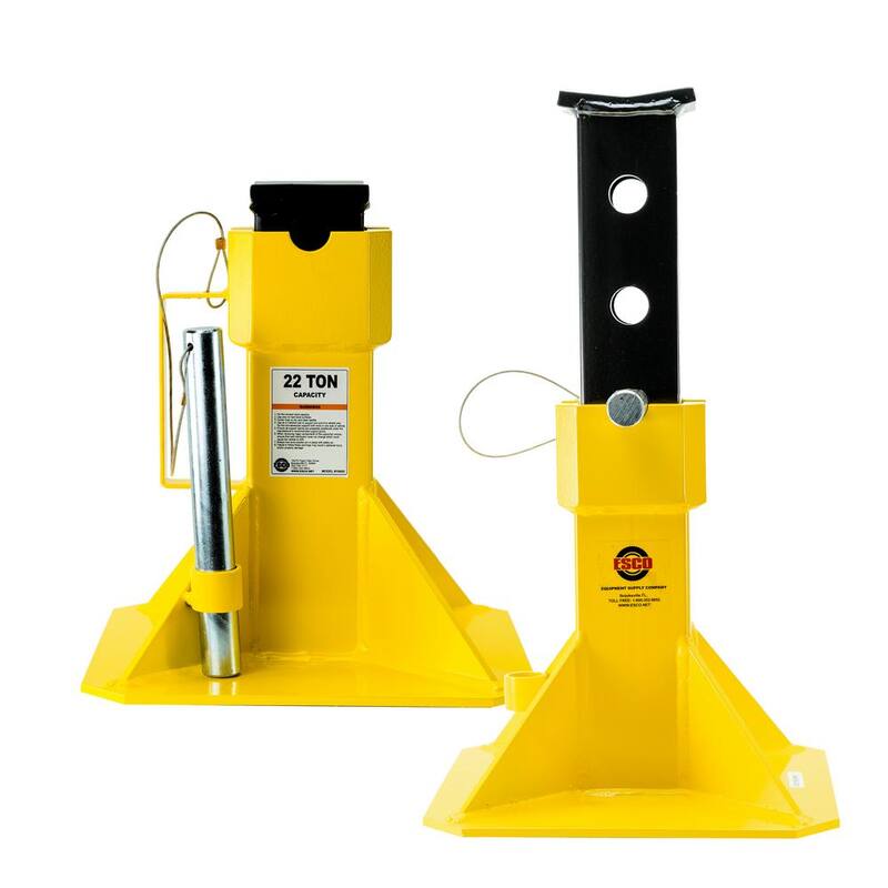ESCO 22-Ton Heavy-Duty Jack Stands with Locking Support Pin, 1 Pair - 10455-PAIR