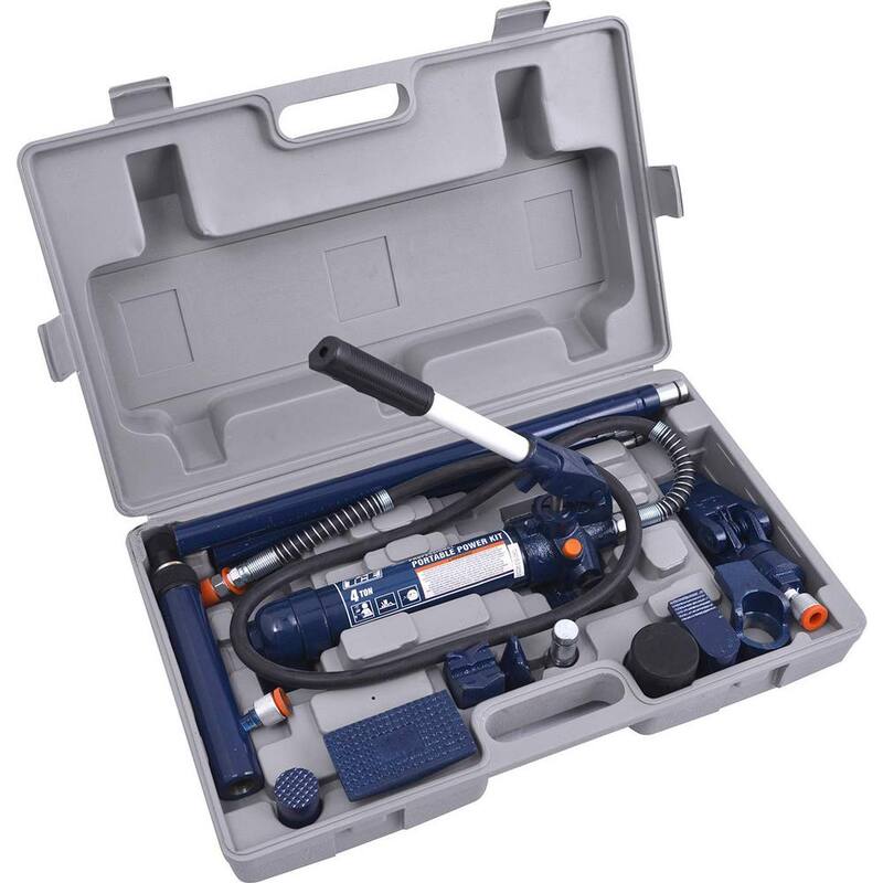 TCE 4-Ton Porta Power Hydraulic Body Frame Repair Tool Kit with Carrying Case - TCE70401