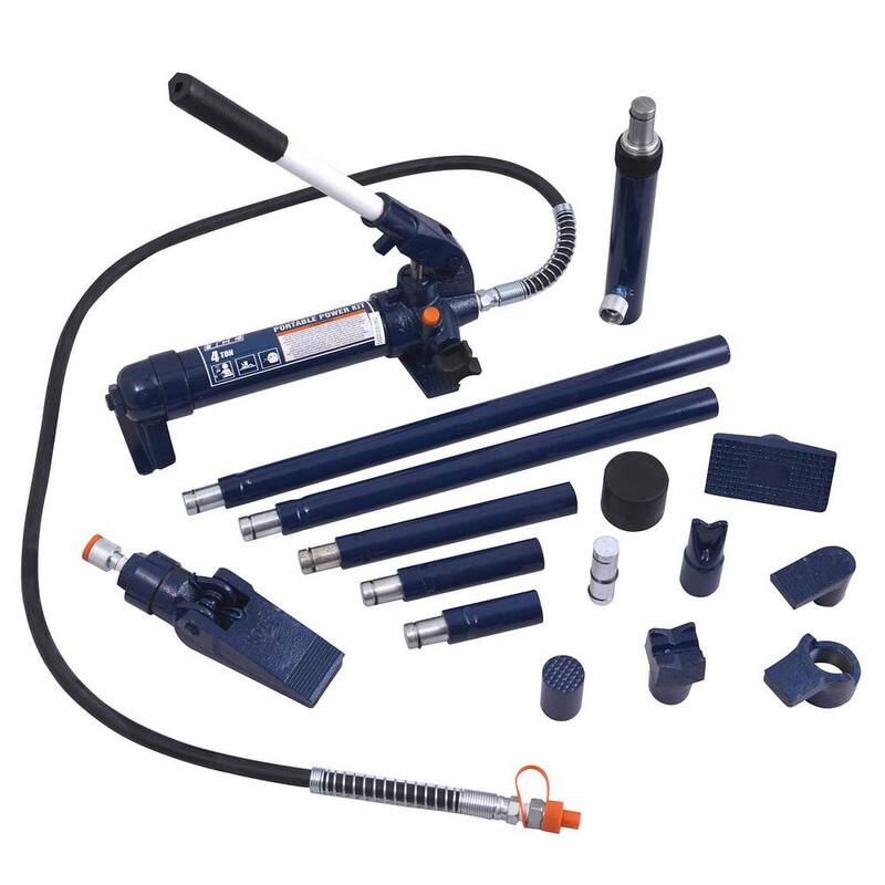 TCE 4-Ton Porta Power Hydraulic Body Frame Repair Tool Kit with Carrying Case - TCE70401