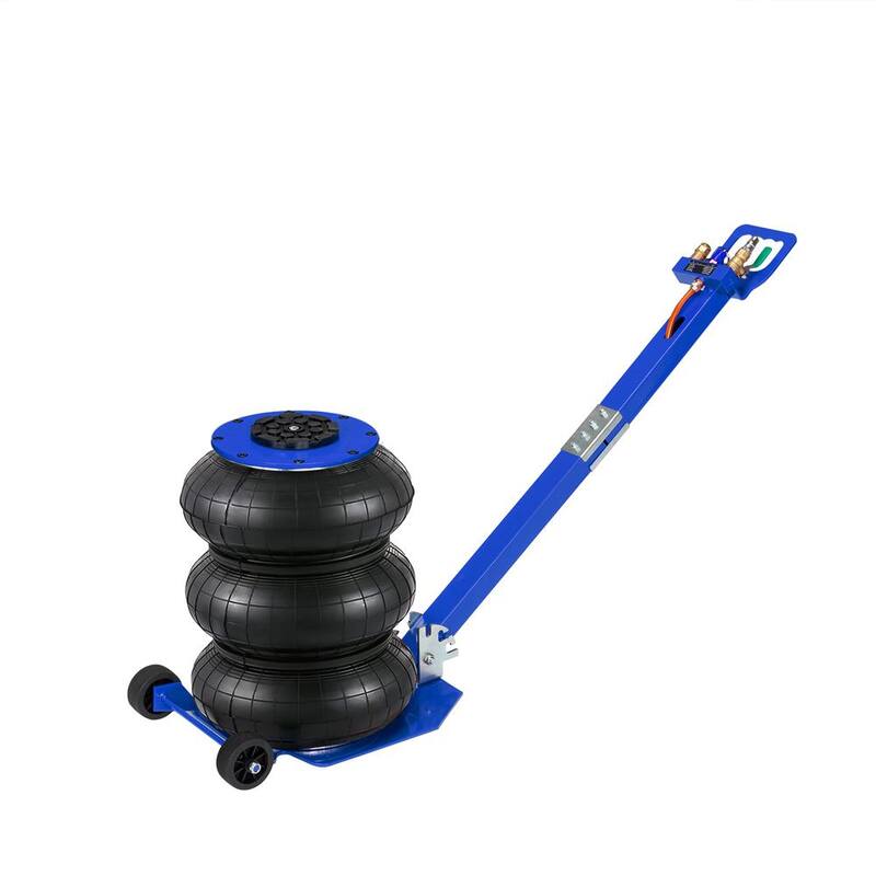 Karl home 6600 lbs. Load Air Bag Jack Fast Lift Up to 15.75 in. with Adjustable Handle for Cars, Blue - 931450847993
