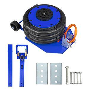 Karl home 6600 lbs. Load Air Bag Jack Fast Lift Up to 15.75 in. with Adjustable Handle for Cars, Blue - 931450847993