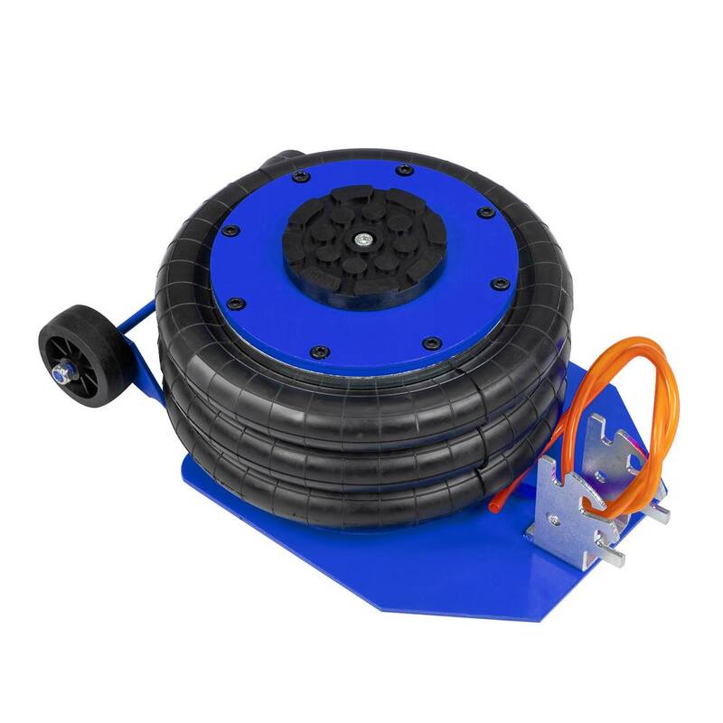 Karl home 6600 lbs. Load Air Bag Jack Fast Lift Up to 15.75 in. with Adjustable Handle for Cars, Blue - 931450847993
