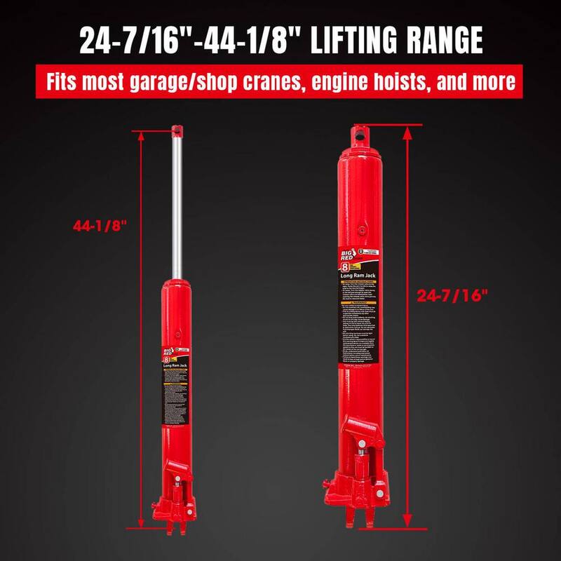 Big Red 8-Ton Long Ram Jack - T30806