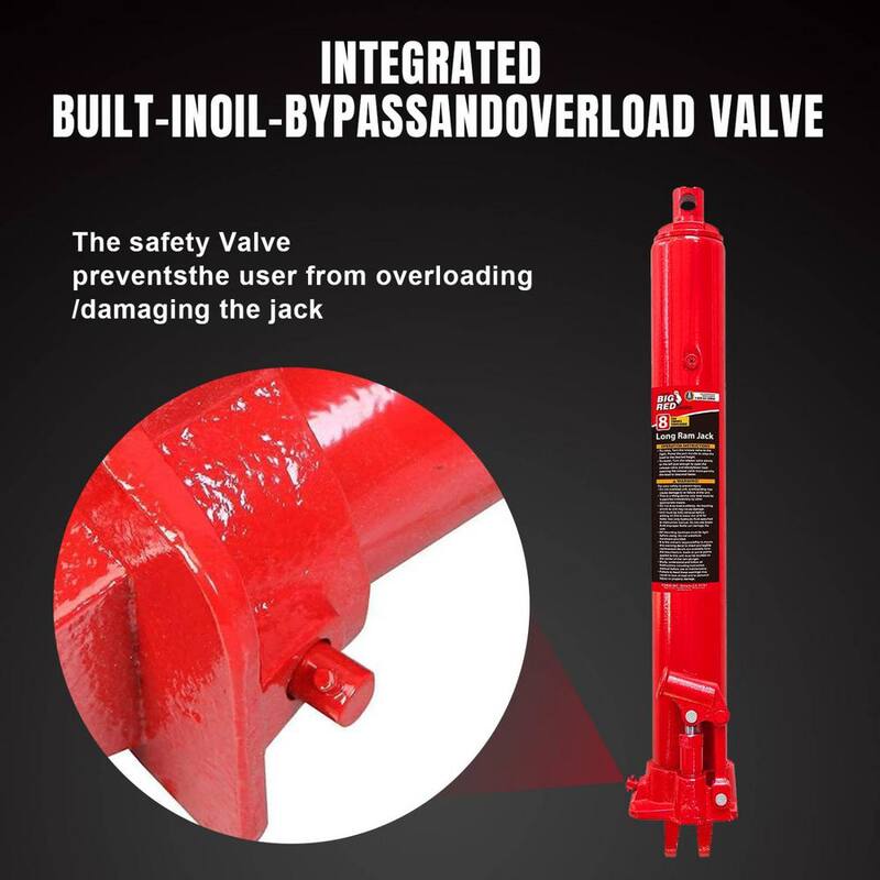 Big Red 8-Ton Long Ram Jack - T30806