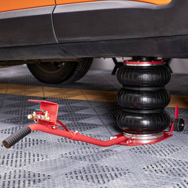 VEVOR Air Jack, 3 Ton/6600 lbs. Triple Bag Air Jack, Airbag Jack, Lift up to 17.7 in. 3-5 s Fast Lifting Pneumatic Jack, Red - QNQJDDBSZB3T6S7CKV0-0726