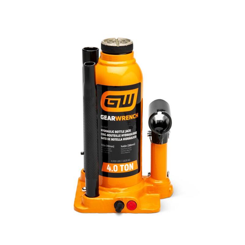 GEARWRENCH 4-Ton Hydraulic Bottle Jack with Handle Storage - GWHBJ4T