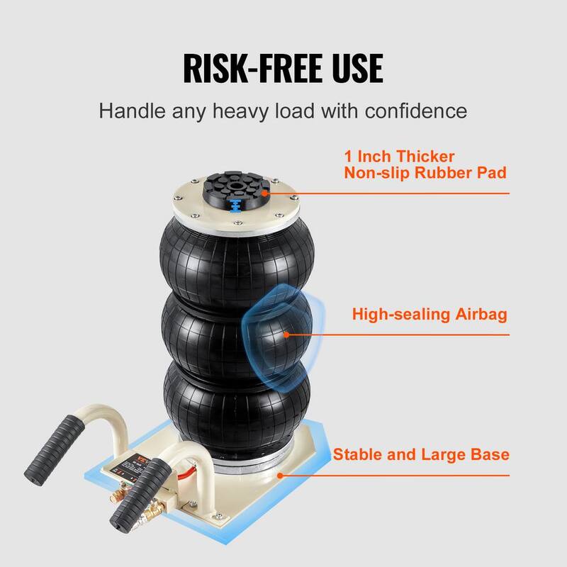 VEVOR Triple Bag Air Jack 3 Ton/6600 lbs. Pneumatic Jack for Car SUV Lifting - QNQJDSTSDB3T6KPLRV0-0726