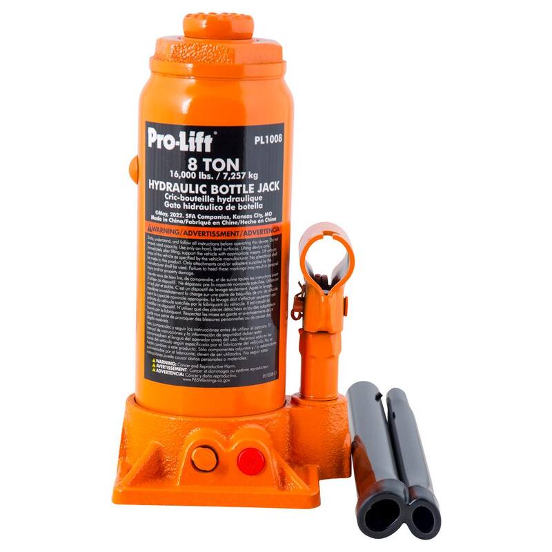 Pro-Lift 8-Ton Hydraulic Bottle Jack with Pump Handle - ‎PL1008