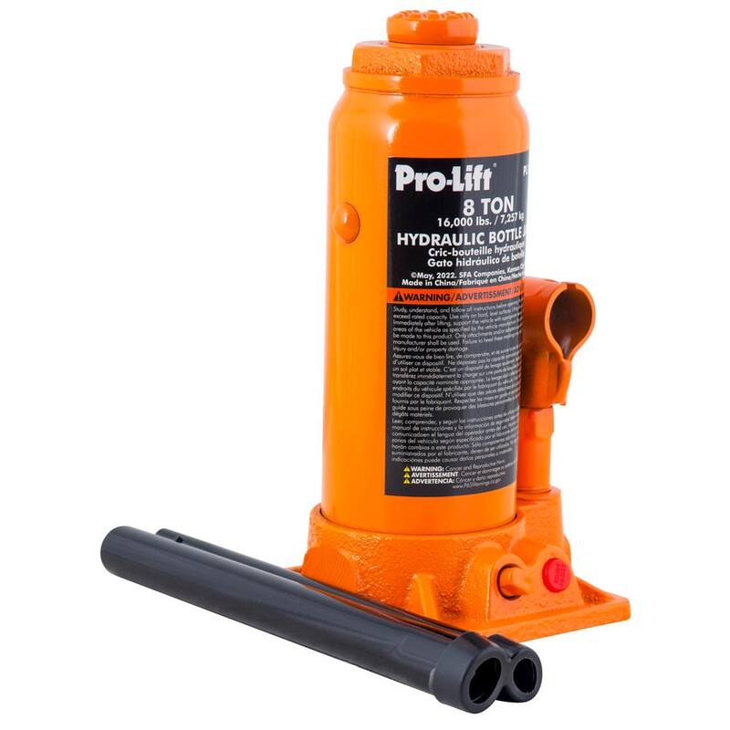 Pro-Lift 8-Ton Hydraulic Bottle Jack with Pump Handle - ‎PL1008
