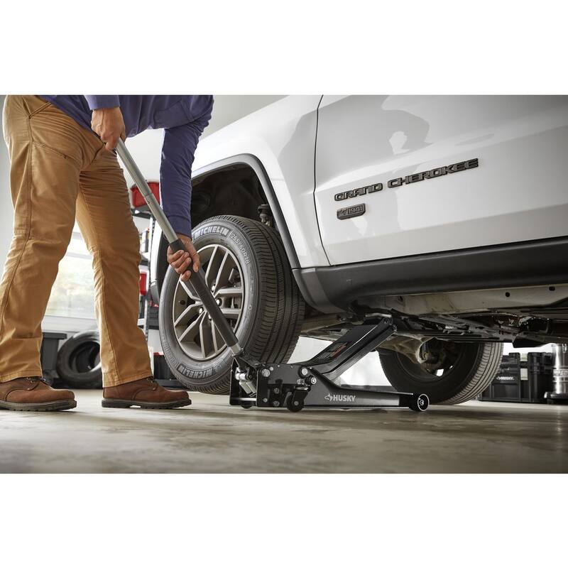 Husky 3-Ton Super Low Super High Garage Jack - HPL4790-HLD