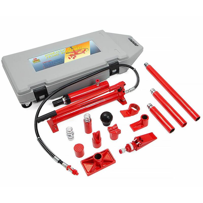 STARK USA 10-Ton Porta Power Hydraulic Body Frame Repair Tool Kit - 56010-H1