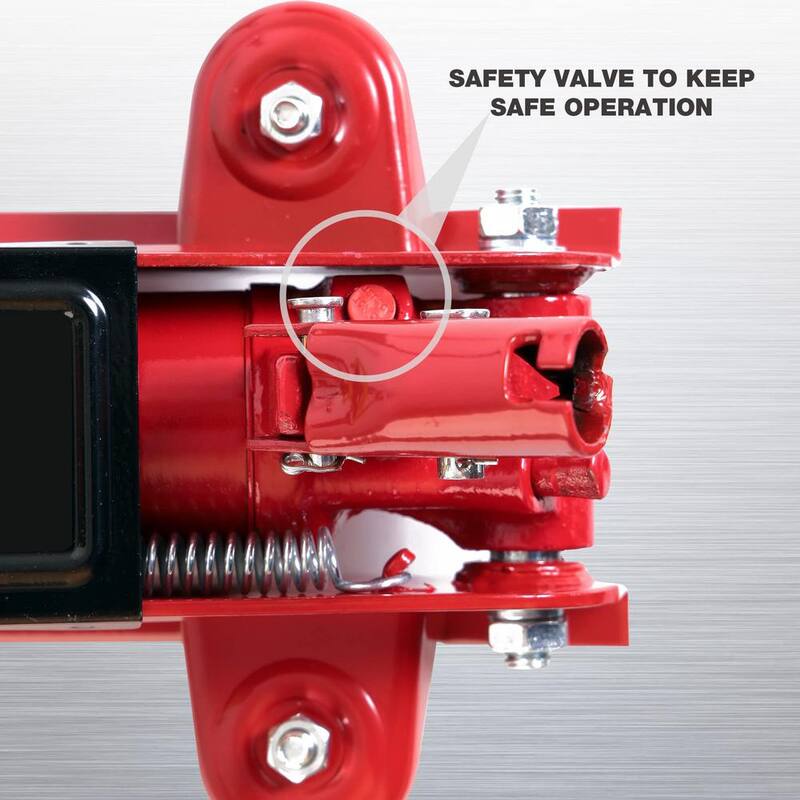 Big Red Hydraulic Trolley Service Lift Jack with Slow Release and Carrying Storage Case : 2-Ton (4,000 lbs.) Capacity, Red - T82012GS