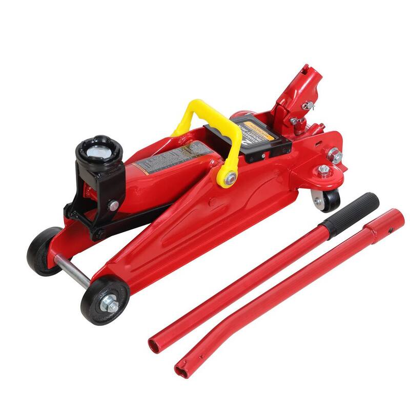 Big Red Hydraulic Trolley Service Lift Jack with Slow Release and Carrying Storage Case : 2-Ton (4,000 lbs.) Capacity, Red - T82012GS