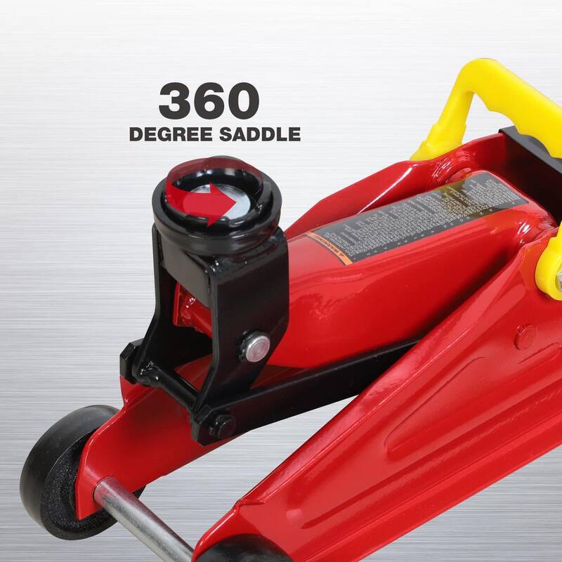 Big Red Hydraulic Trolley Service Lift Jack with Slow Release and Carrying Storage Case : 2-Ton (4,000 lbs.) Capacity, Red - T82012GS