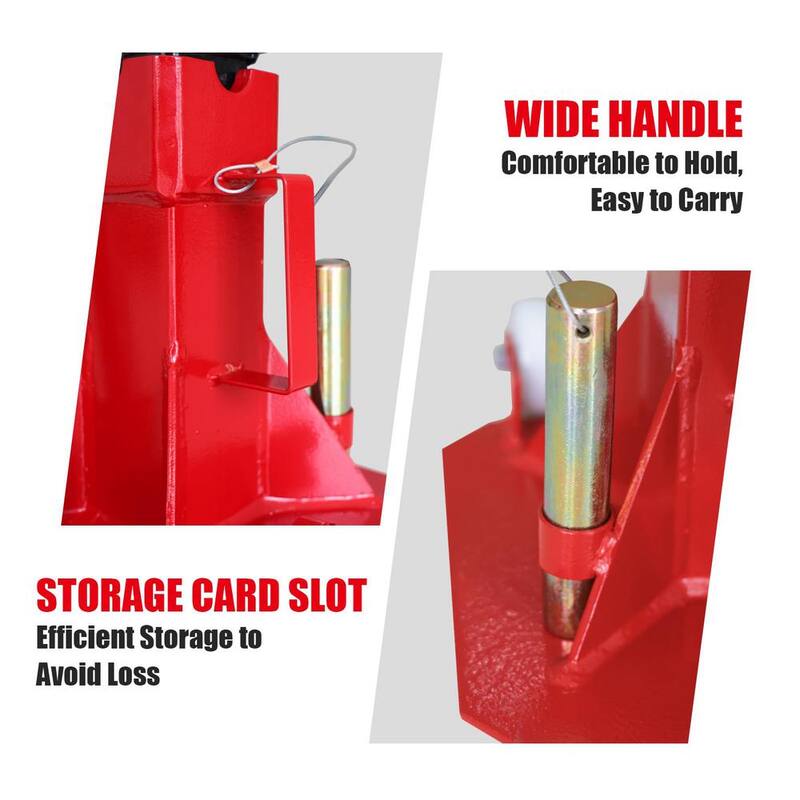 Big Red Heavy Duty Pin Style Jack Stand with 2 Casters and Handle for Car SUV and Truck, 22 Ton (44,000 lb.) Capacity, Red - ATZ220006P
