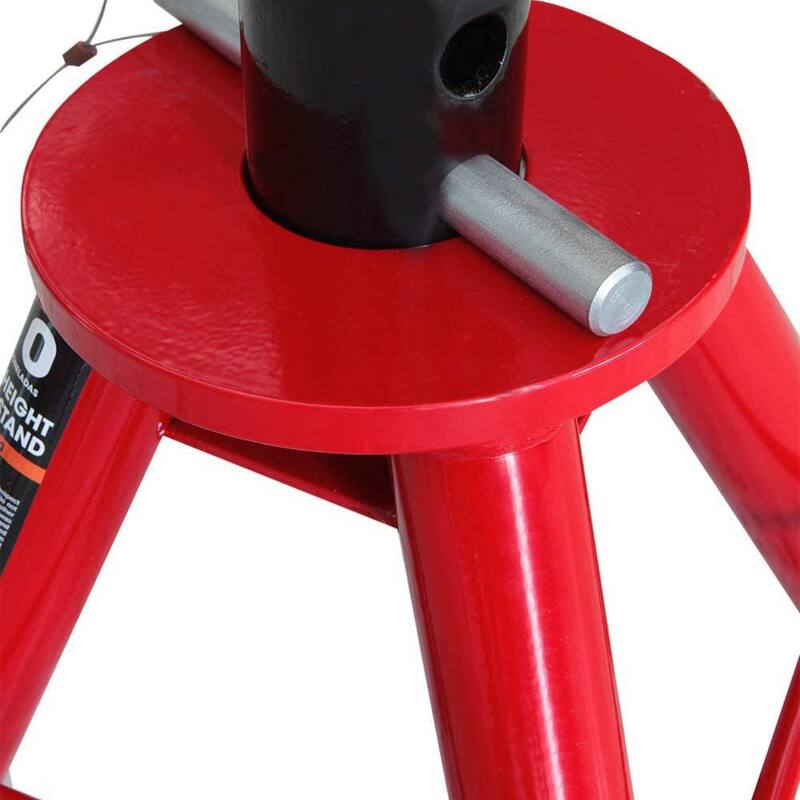 Big Red 10-Ton Low-Profile Heavy-Duty Jack Stands (2 Pack) - T90070