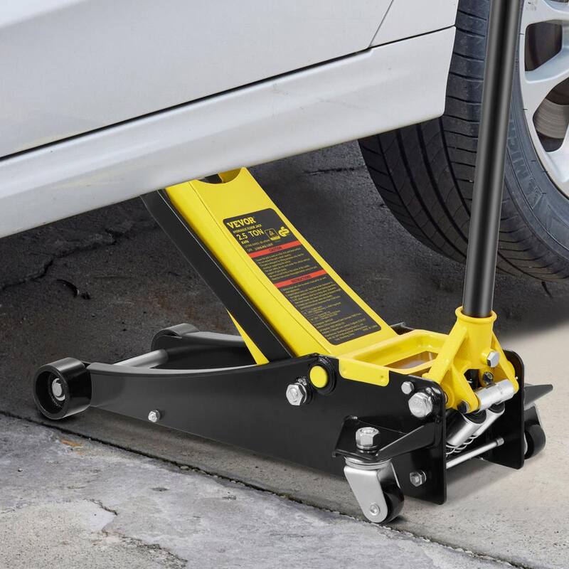 VEVOR Low Profile Floor Jack 2.5 Ton Heavy Duty Steel Dual Piston Rapid Pump The wide lifting range from 3 in. to 19.49 in. - SGWSQJDTZS25TVDHJV0