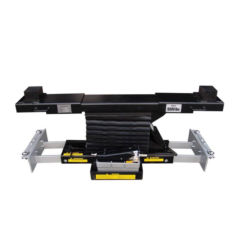 TUXEDO 7,000 lbs. Capacity Rolling Air Jack on the Rail Air/Hyd Low Mount - RAJ-7K-L