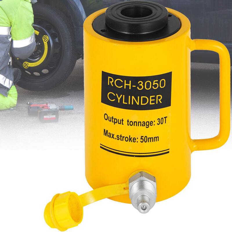 VEVOR 30-Ton Hydraulic Cylinder Jack Hollow Single Acting Hydraulic Ram Cylinder 50 mm Hydraulic Lifting Cylinders - QJD30T50MMKXYY001V0