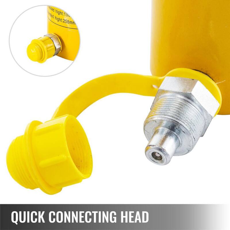 VEVOR 30-Ton Hydraulic Cylinder Jack Hollow Single Acting Hydraulic Ram Cylinder 50 mm Hydraulic Lifting Cylinders - QJD30T50MMKXYY001V0