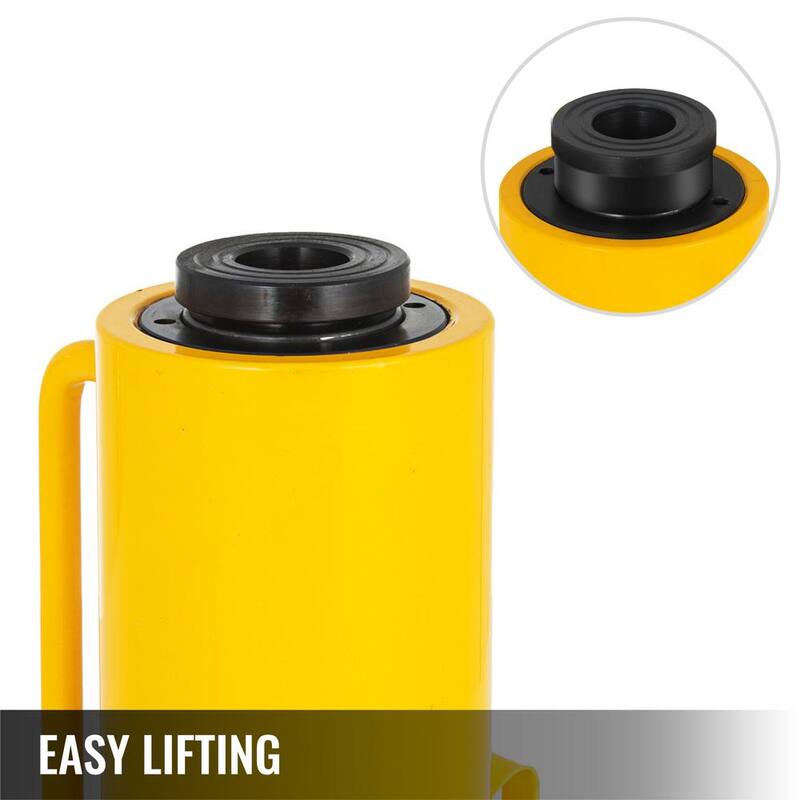 SKYSHALO 20T 2 in. Hydraulic Cylinder Jack Hollow Single Acting Hydraulic Ram Cylinder 50 mm Hydraulic Lifting Cylinders - QJD20T50MMKXYY001V0-0716