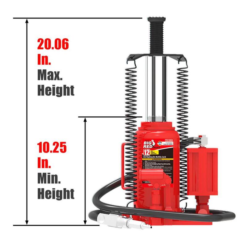Big Red 12-Ton Pneumatic Air Bottle Jack - TA91206