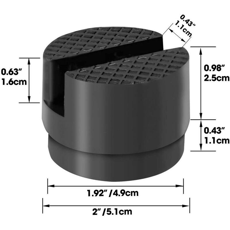 Big Red 2 in. Dia 1.4 in. H Rubber Jack Pad for Floor Jack (2 Pack) - AT714909-8B