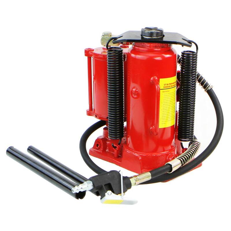 XtremepowerUS 12-Ton Air Hydraulic Bottle Jack Manual Lifts Hoist - 50502-H