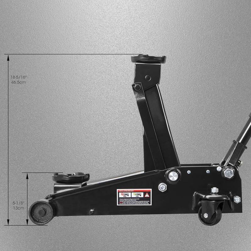 Torin 3-Ton Hydraulic Heavy-Duty Trolley Service/Floor Car Jack with Reinforced Lifting Arm in Black - ATZ830023EB