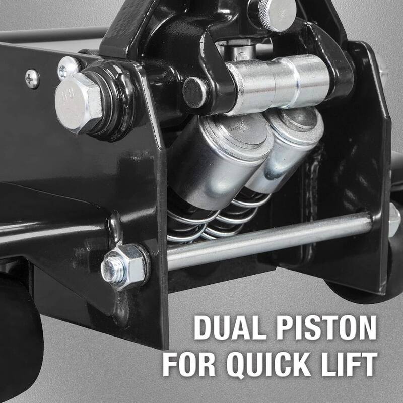 Torin 3-Ton Hydraulic Heavy-Duty Trolley Service/Floor Car Jack with Reinforced Lifting Arm in Black - ATZ830023EB