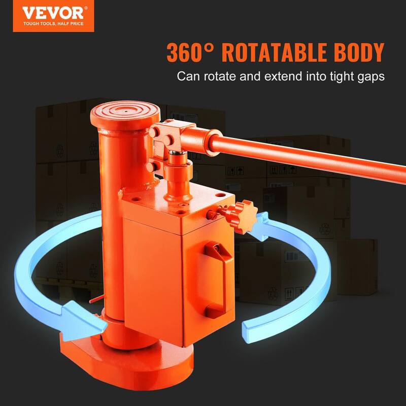 VEVOR Hydraulic Machine Toe Jack Lift 360° Rotatable 5 T Toe 10 T Top Capacity for Machinery Industry - JZQJDWQKXZ5TIPAH8V0