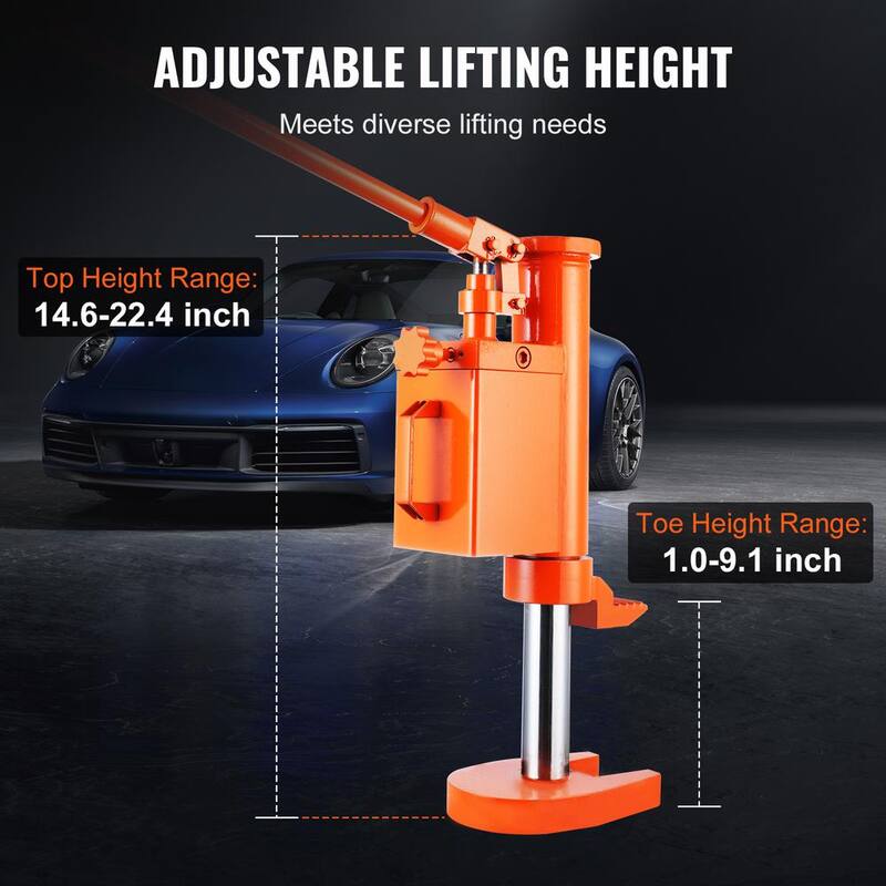 VEVOR Hydraulic Machine Toe Jack Lift 360° Rotatable 5 T Toe 10 T Top Capacity for Machinery Industry - JZQJDWQKXZ5TIPAH8V0