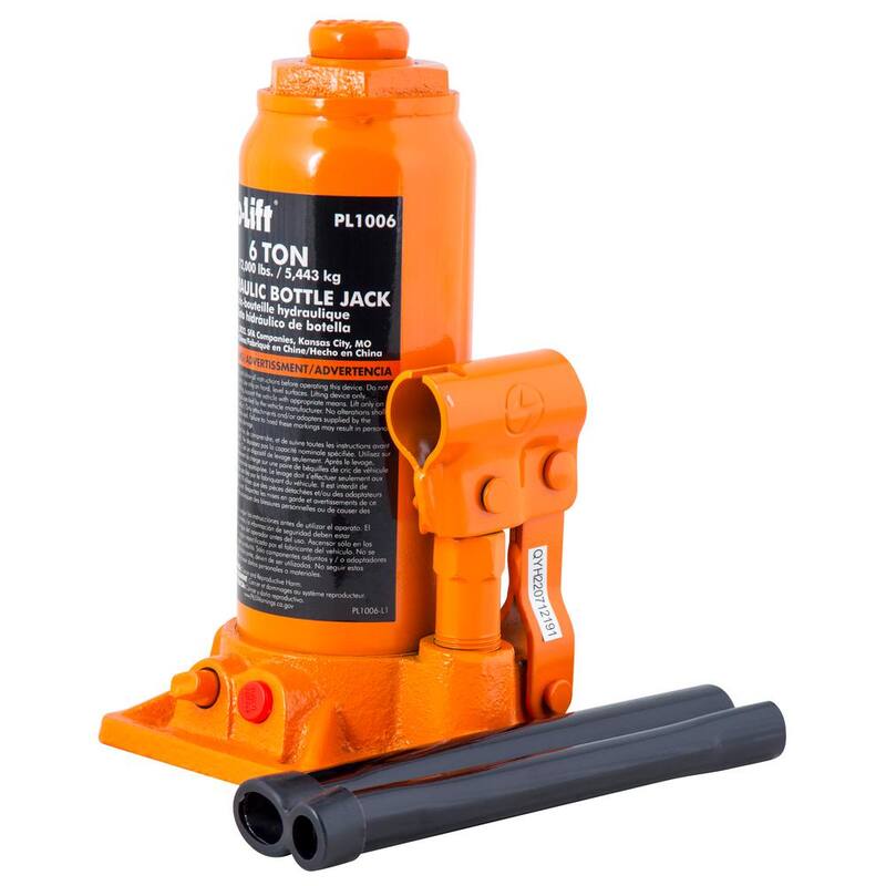 Pro-Lift 6-Ton Hydraulic Bottle Jack with Pump Handle - PL1006