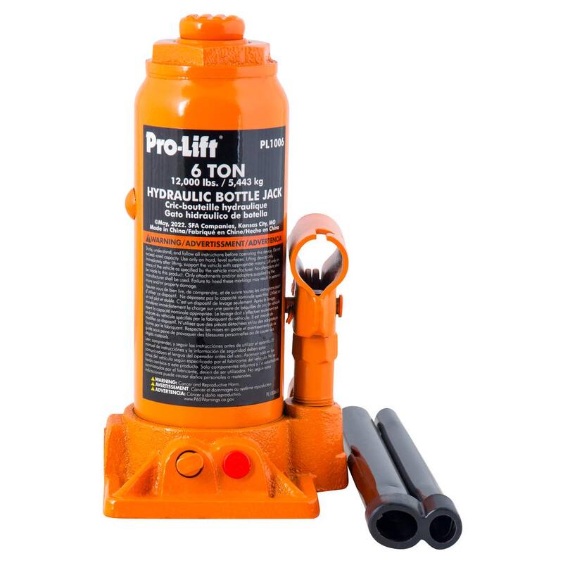 Pro-Lift 6-Ton Hydraulic Bottle Jack with Pump Handle - PL1006