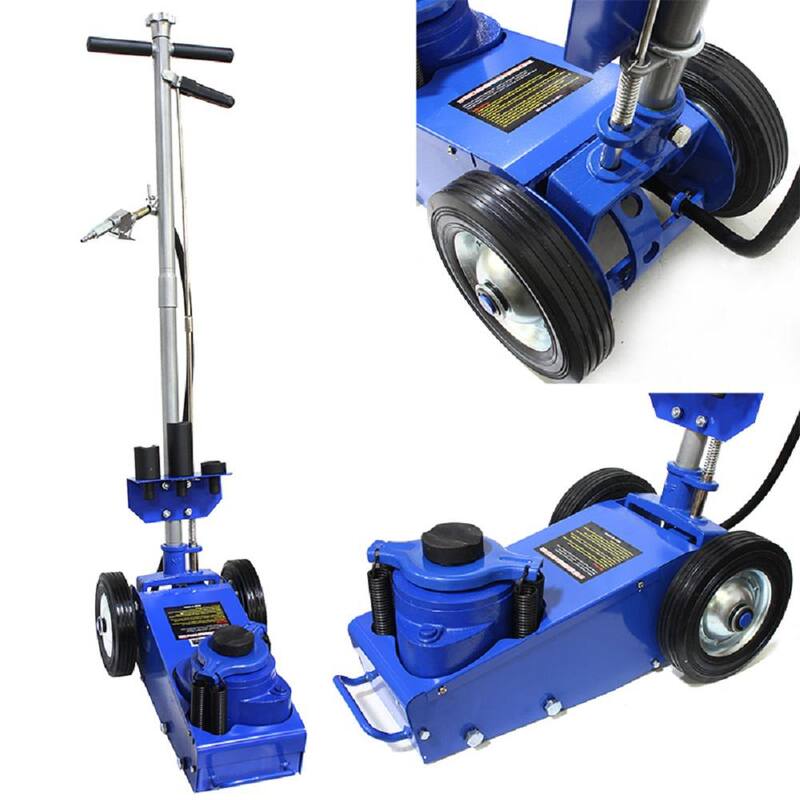 STARK USA 22-Ton Heavy-Duty Air Hydraulic Floor Jack Wheels Lift Shop Equipment - 50506-H1