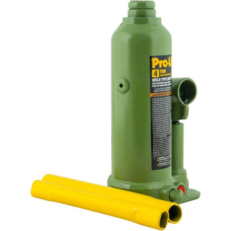 Pro-Lift 4-Ton Capacity Welded Bottle Jack with Side Pump - B-004W