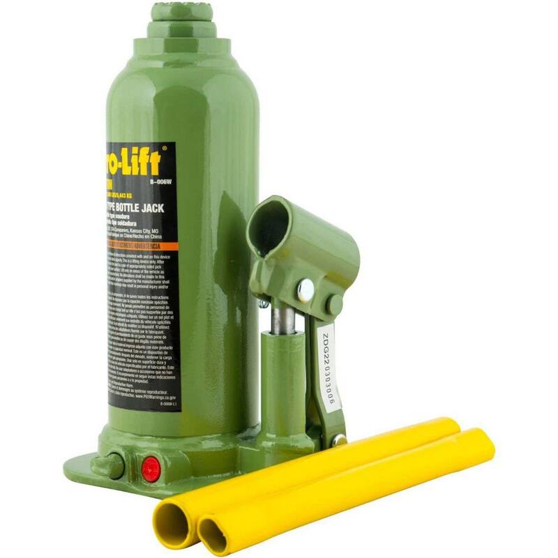 Pro-Lift 4-Ton Capacity Welded Bottle Jack with Side Pump - B-004W