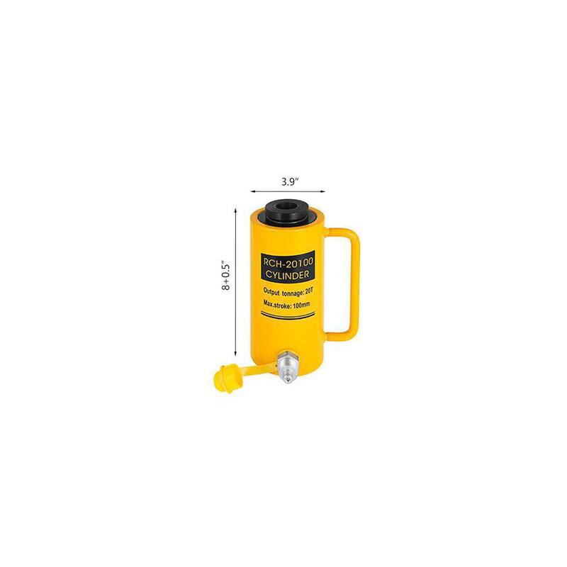 VEVOR 20-Ton Hydraulic Cylinder Jack Hollow Single Acting Hydraulic Jack 4 in. Hydraulic Lifting Cylinders - QJD20T100MMKXYY01V0