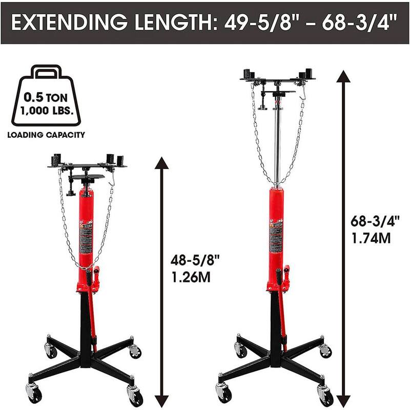 Big Red 1/2-Ton Telescoping Transmission Floor Jack - TR3942