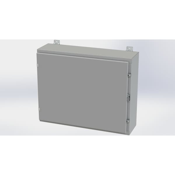 Saginaw Control & Engineering Carbon Steel Electrical Enclosures, 24 in H, 8 in D, 30 in W, NEMA 4, Hinged - SCE-24H3008LP